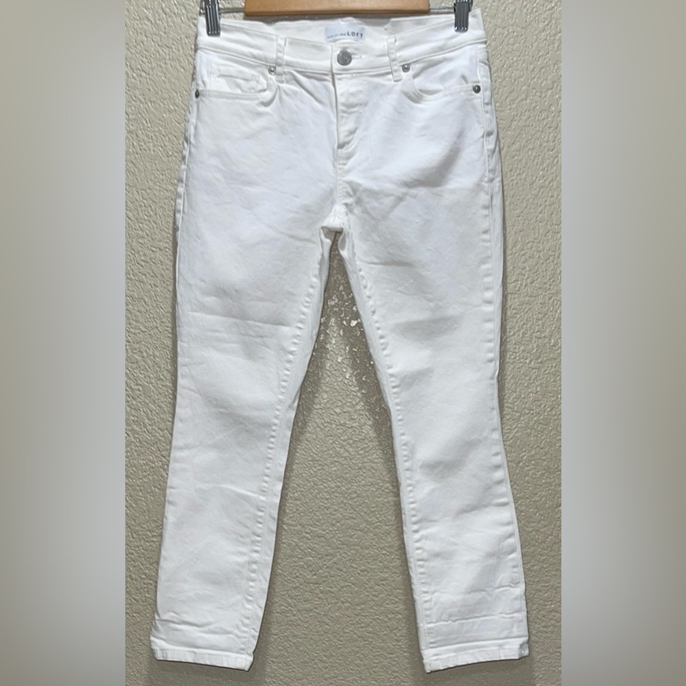 LOFT Modern Skinny White Cropped Jeans